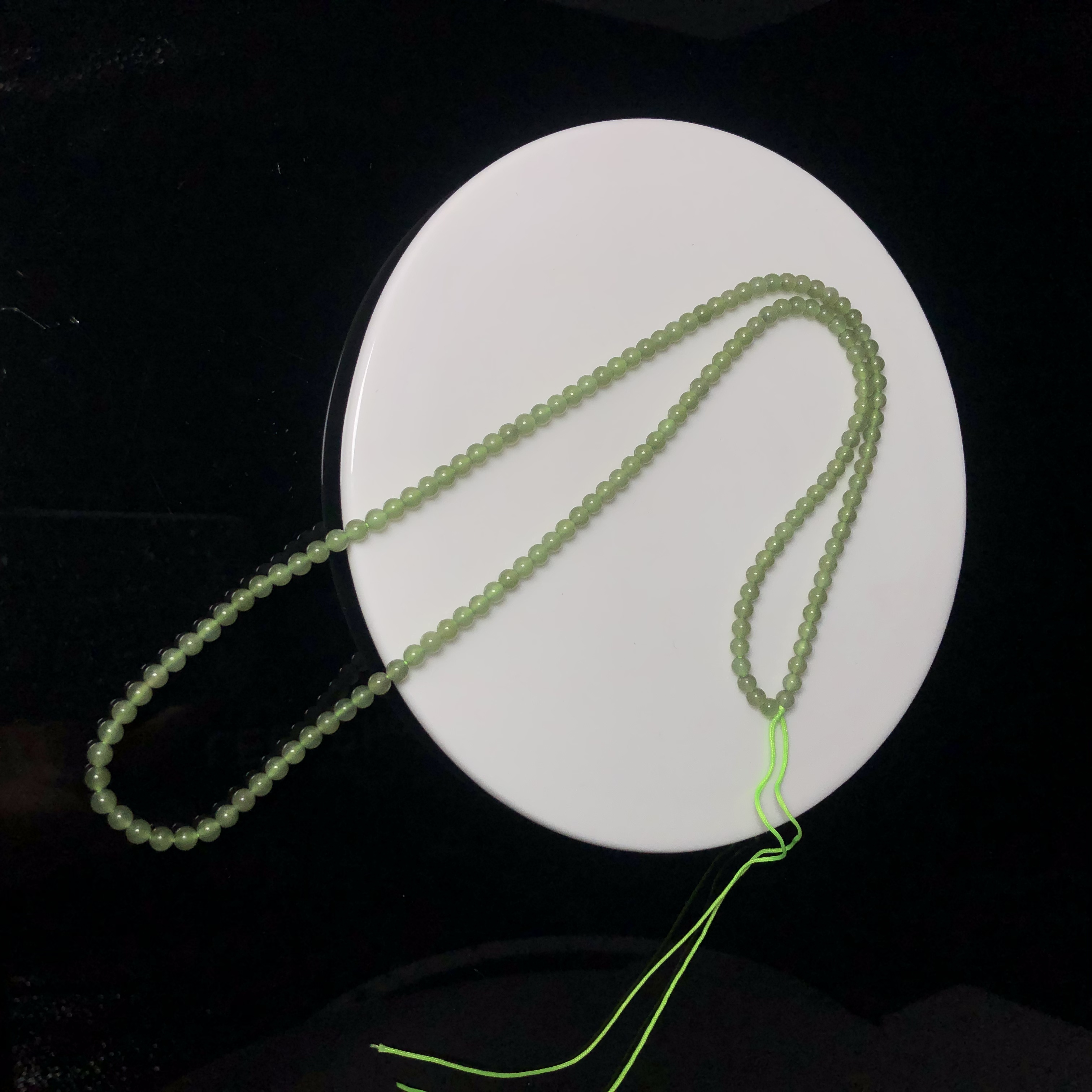 和田玉项链 约4mm+ (多样性发一件)  HH X27