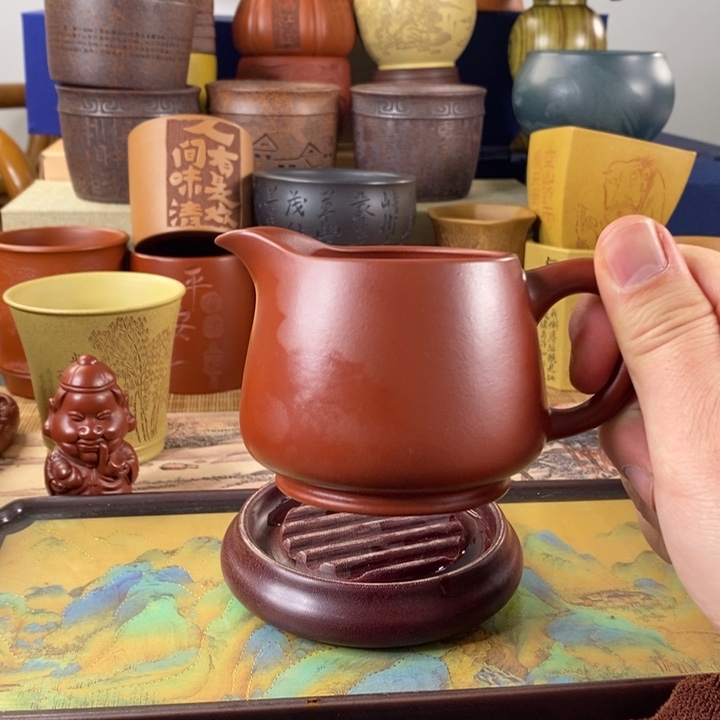 紫砂茶杯大红袍公道杯