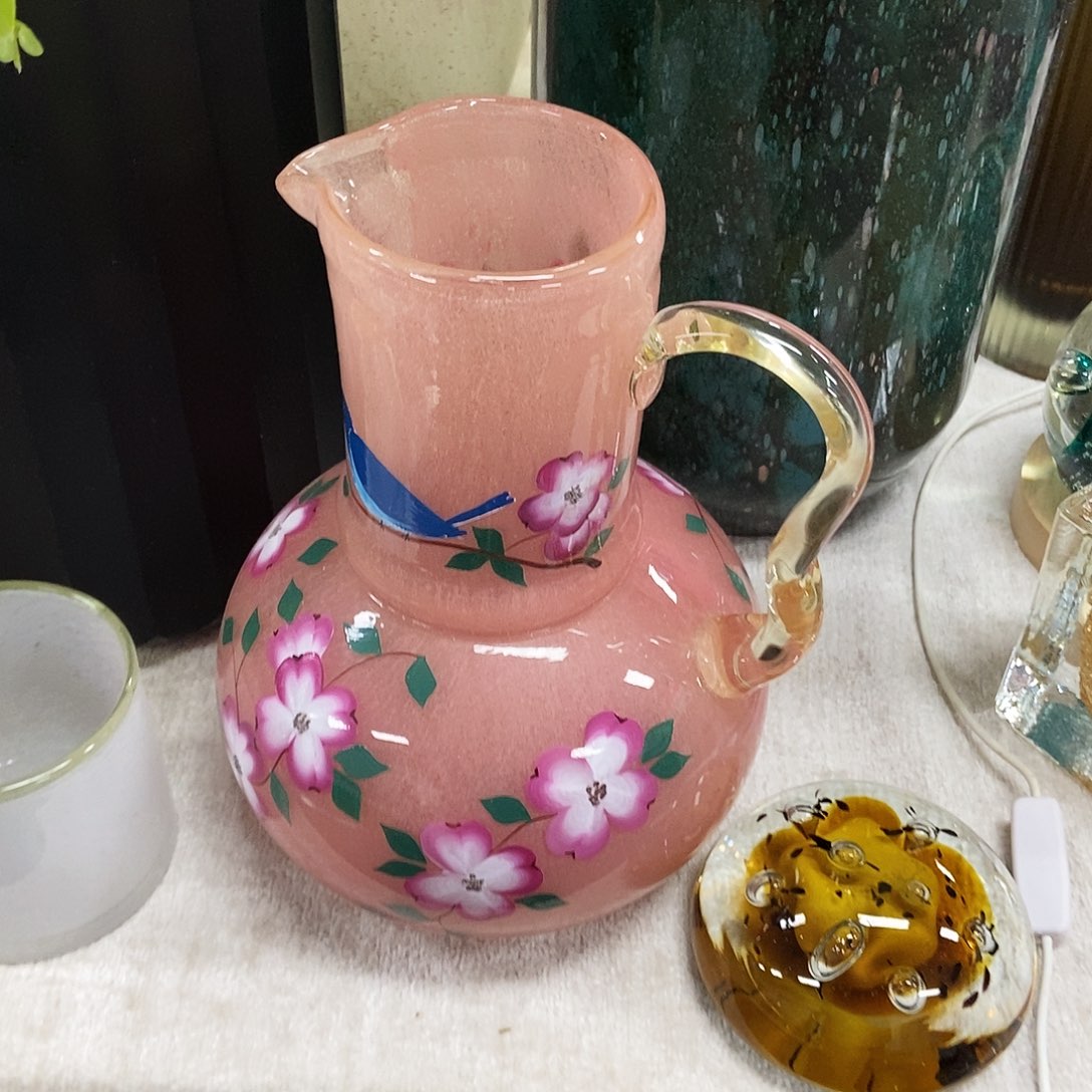 琉璃手绘手提壶琉璃摆件花瓶24
