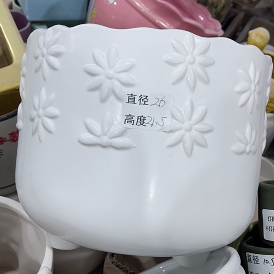 多肉绿植陶瓷花盆9.9包邮，有孔