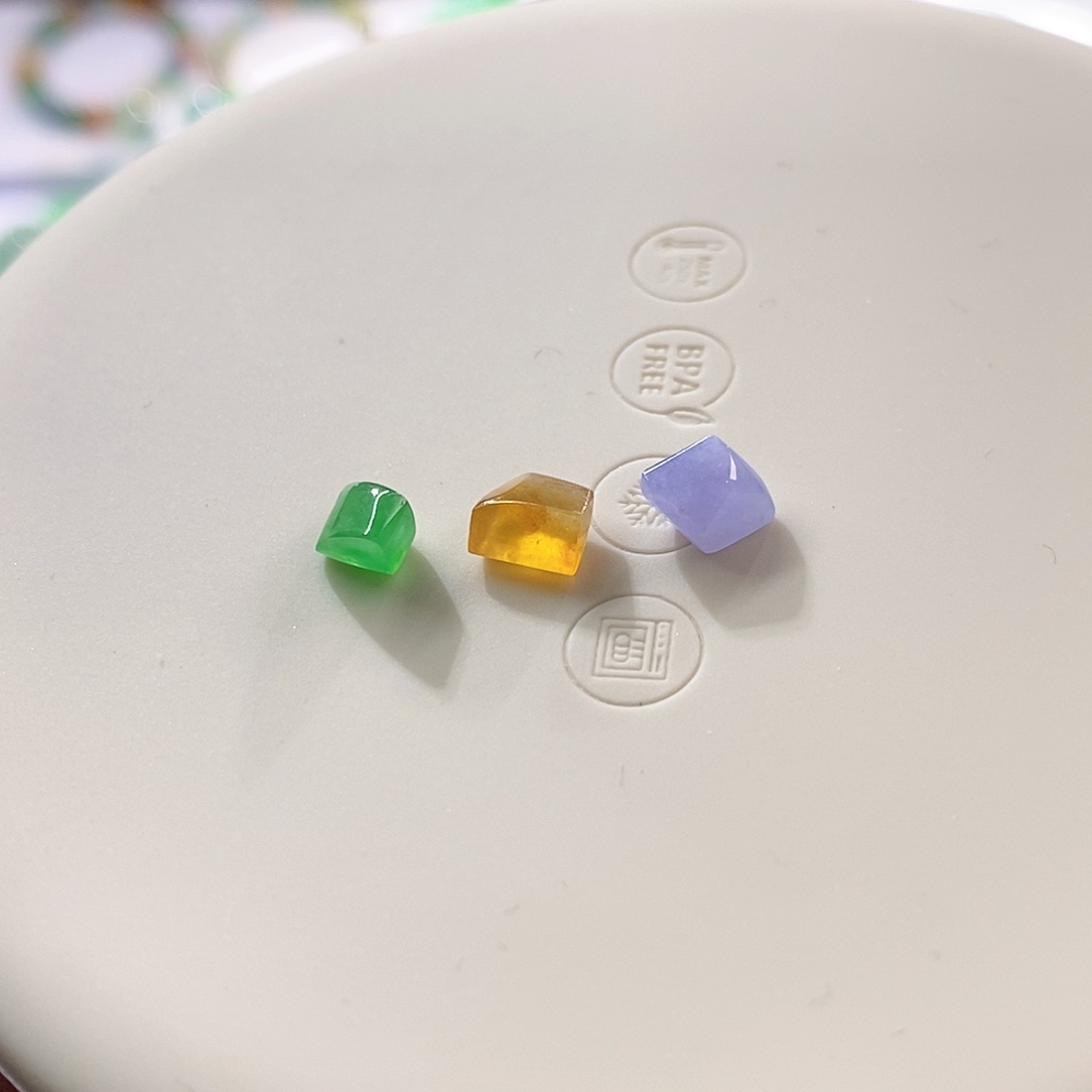 翡翠裸石冰彩随行一组