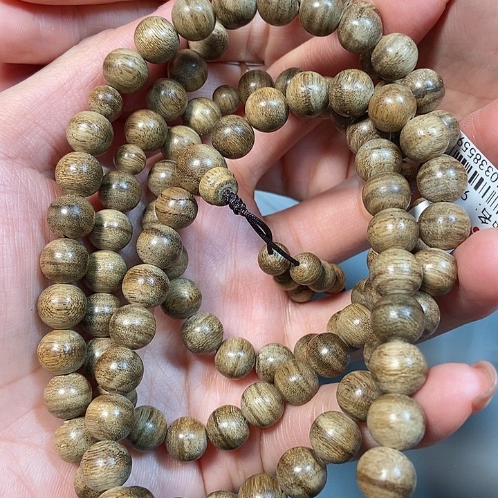 沉香手串天然野达拉干0.9，29克，90