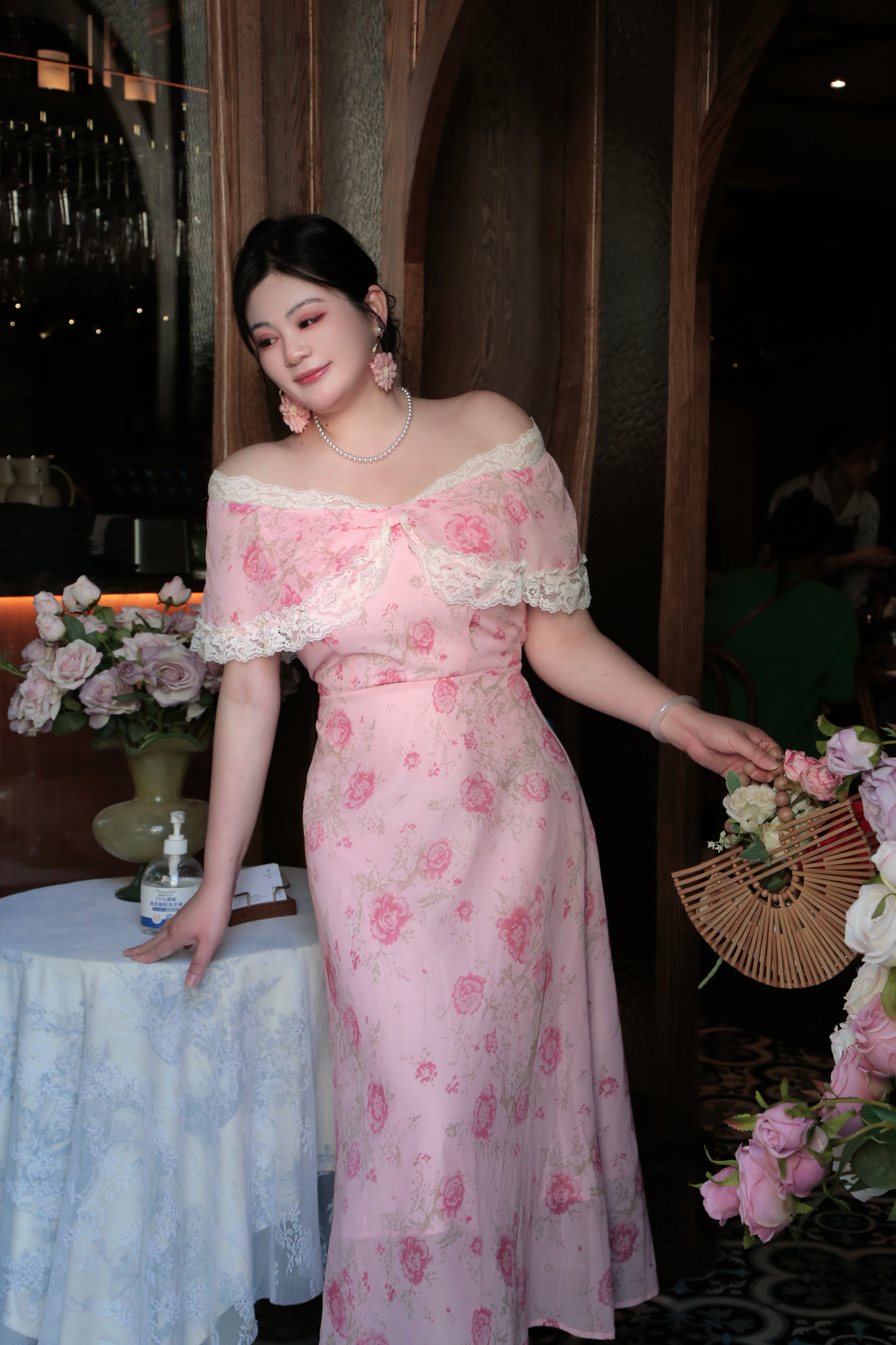 【年中青青】哒头【油画蔷薇】微胖mm大码显瘦度假氛围感2025连衣裙女