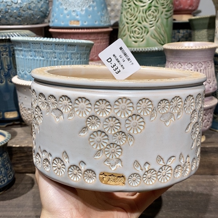 七里烧花盆2-18-333口径12