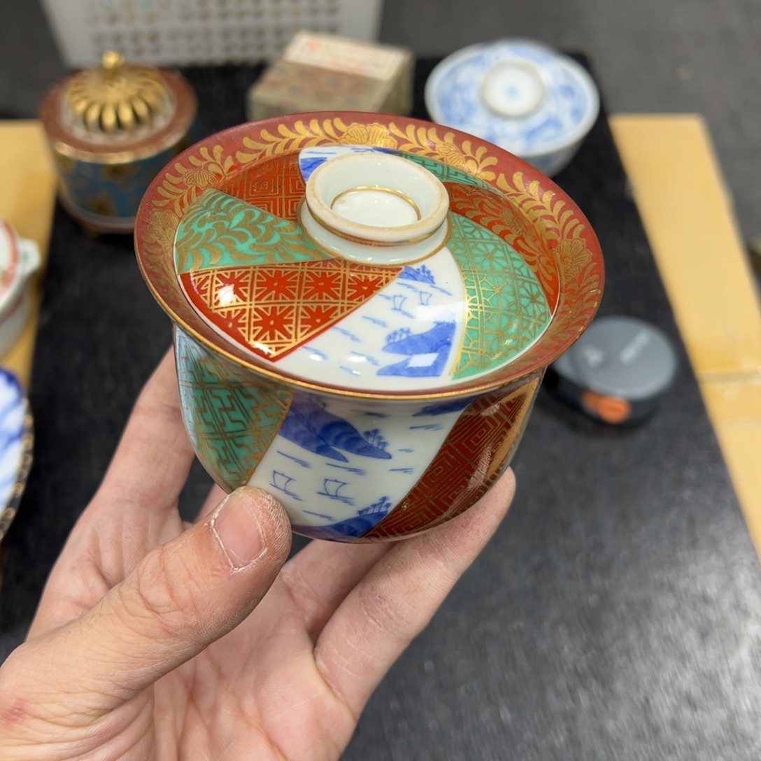 陶瓷日本中古工艺品摆件