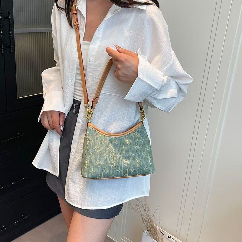 牛仔托特单肩斜挎女包大空间经典版