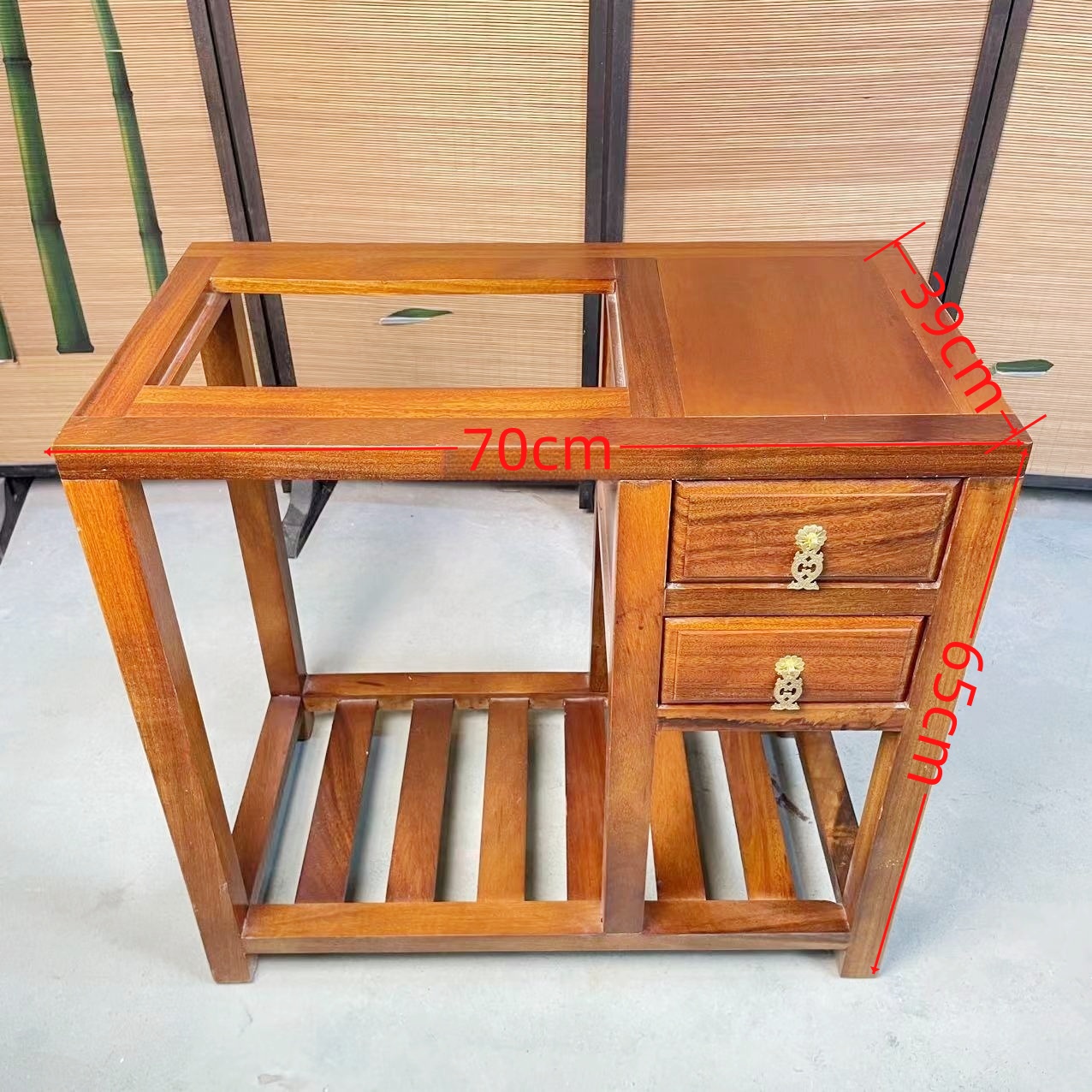 【5号】精品黄檀木*绿心檀新中式茶台湿泡茶台客厅茶室边茶水柜高端