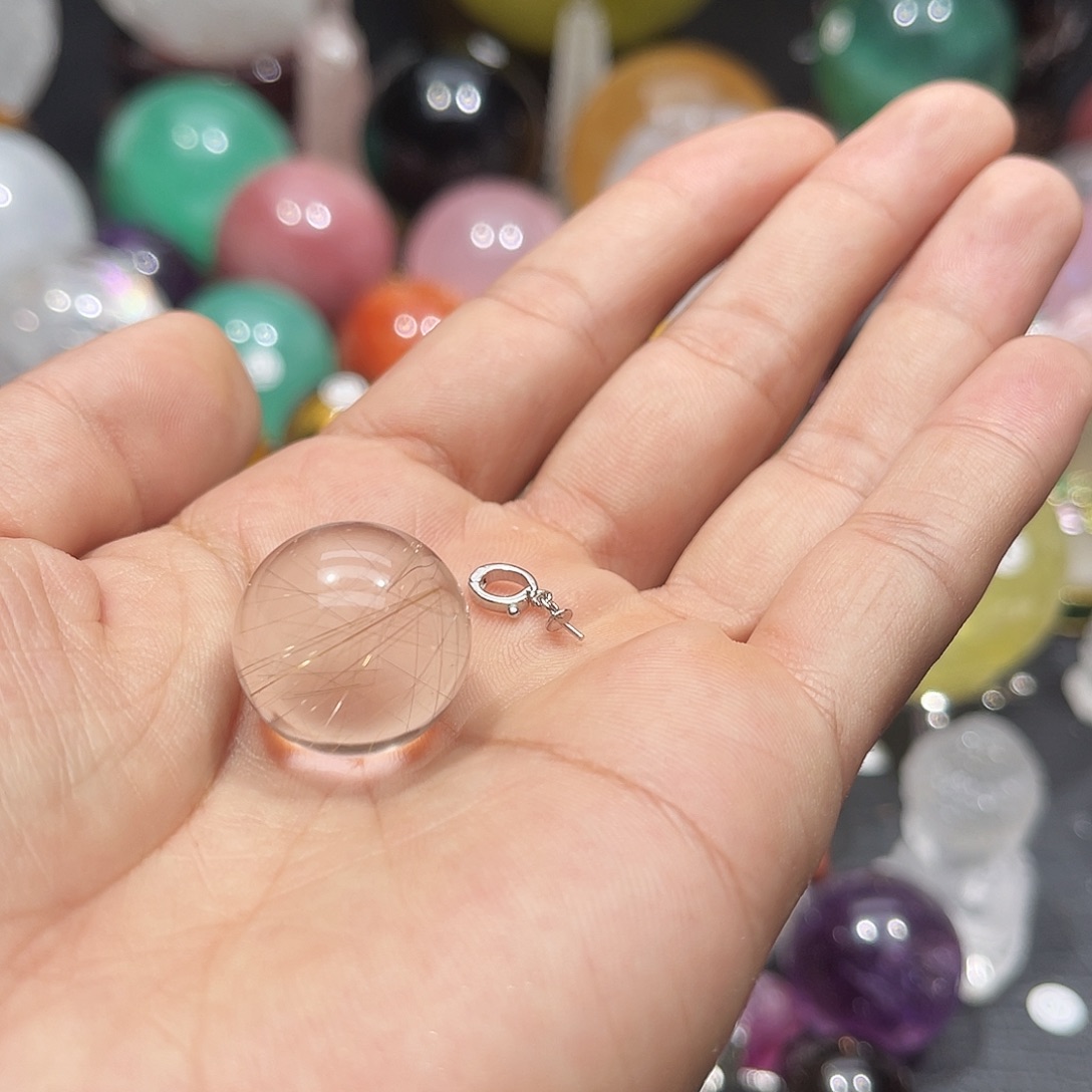 一***人水晶珠宝半成品未镶嵌微瑕打站孔不退不换2.06