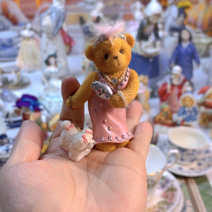 摆件欧洲中古瓷器好看冲鸭！