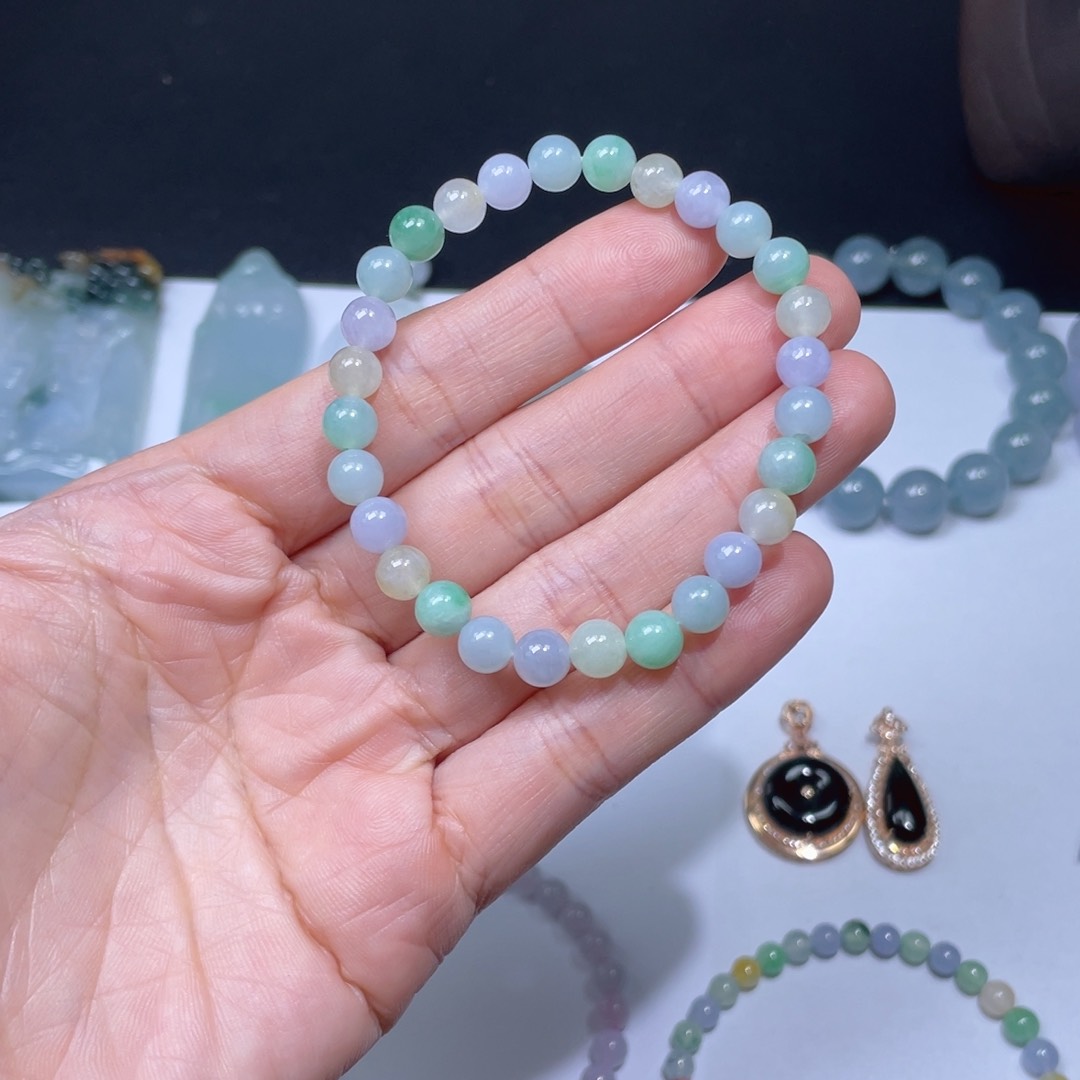 翡翠手链未镶嵌手串