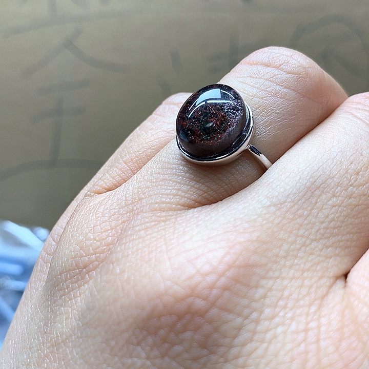 水晶水晶戒指银S925镶嵌