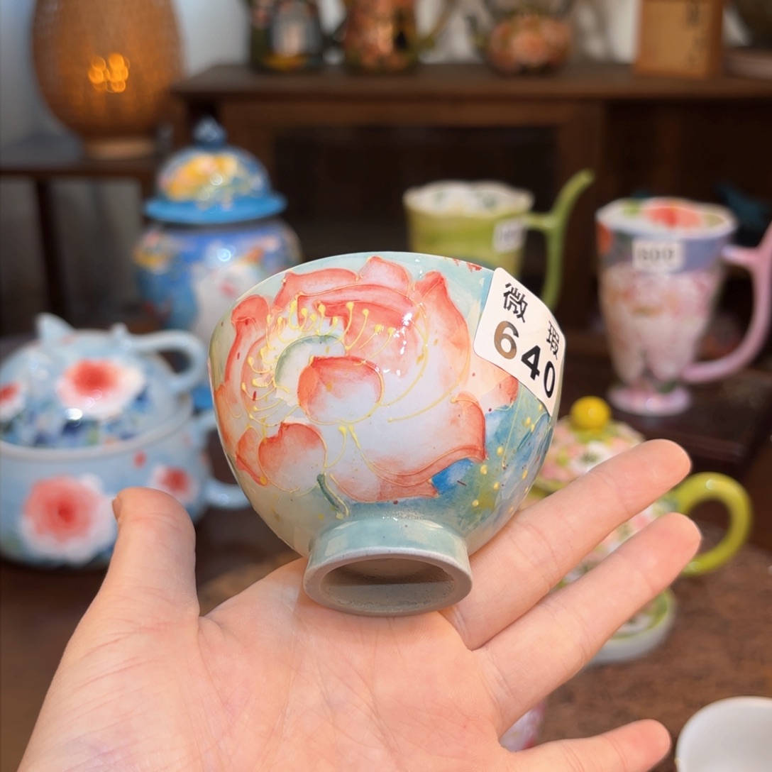 虾*仔景德镇手绘高温釉下彩陶瓷茶具