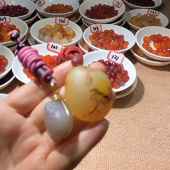 赛黄晶原石银S925镶嵌