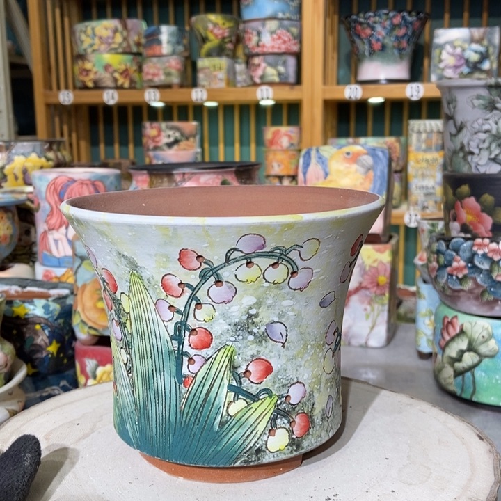 红陶景德镇艺术手绘作品