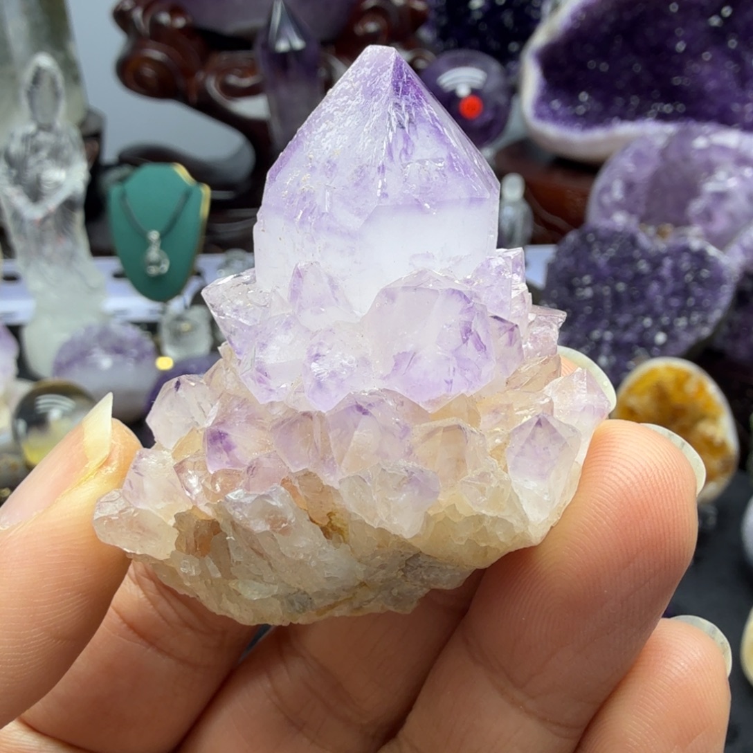 水晶摆件未镶嵌仙人掌