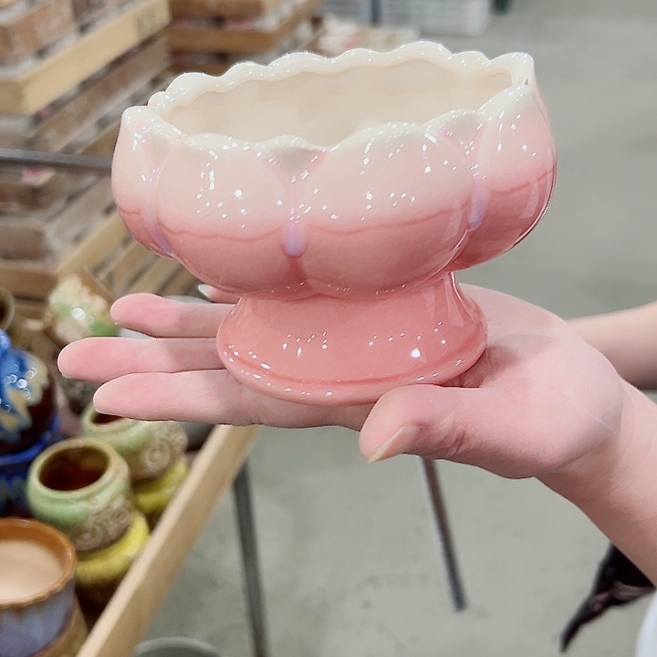 有孔.凑满10元发货多肉陶瓷花盆！