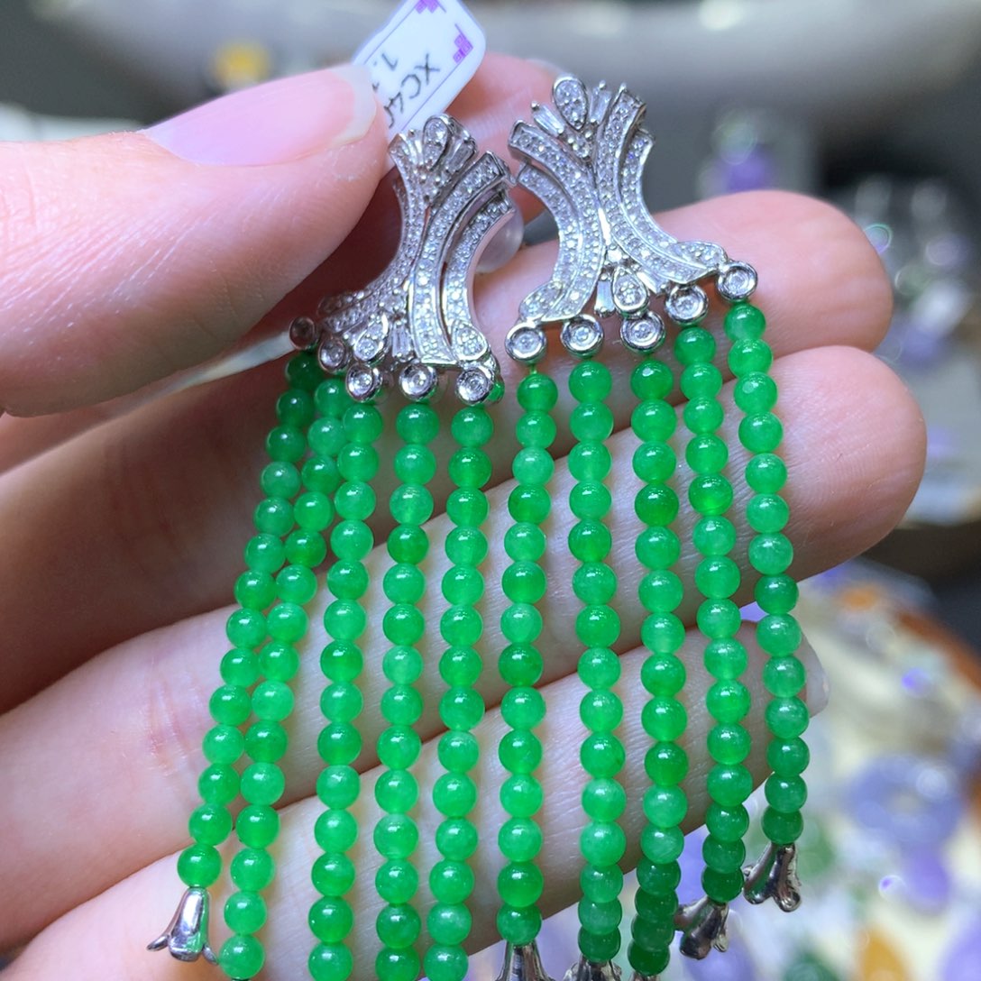 【闪购商品】翡翠颈饰18K金镶嵌翡翠吊坠项链