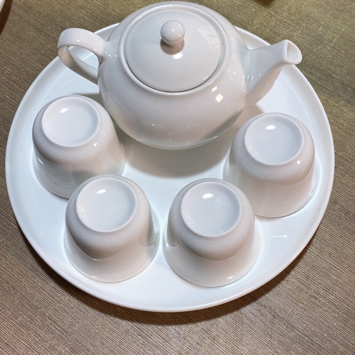 瓷片磁州窑老式纯白茶具