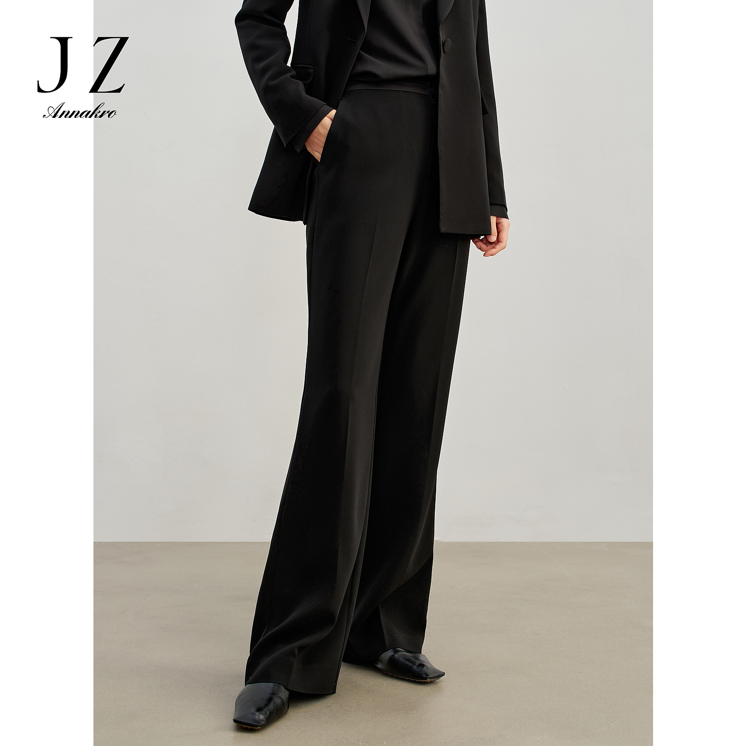 【籽言专属】【醋酸系列】玖姿安娜蔻JTEC11008修身垂坠裤女春新款