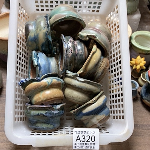 紫砂花盆320微瑕品口径5.5左右