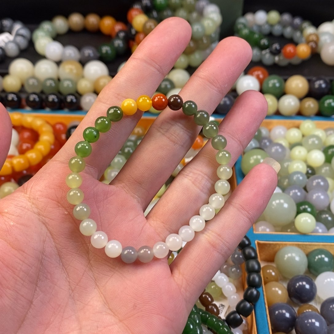 和田玉手串未镶嵌卡6福利多宝