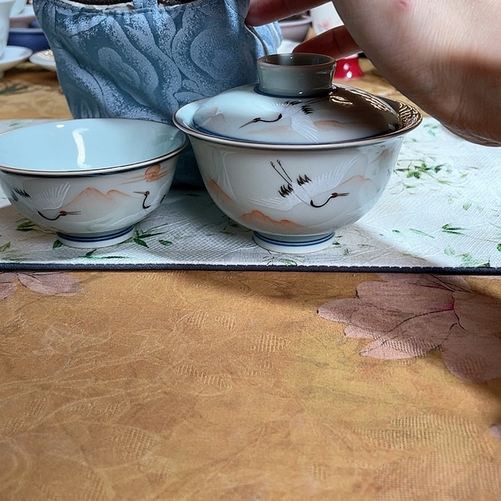 【闪购商品】@***刘仙鹤盖碗➕杯➕包