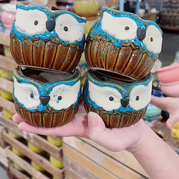 有孔，凑单福利满10元发货陶瓷多肉花盆！