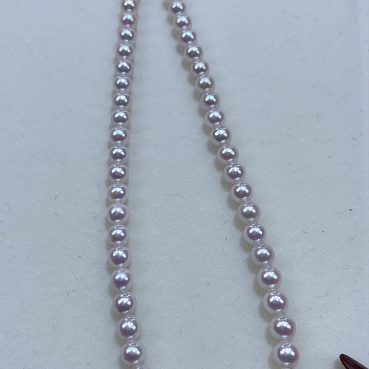 淡水珍珠颈饰银S925镶嵌5-5.5亮瞎眼毕业级！