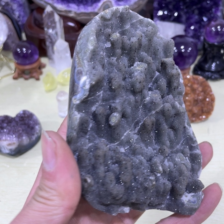 紫晶水晶摆件未镶嵌