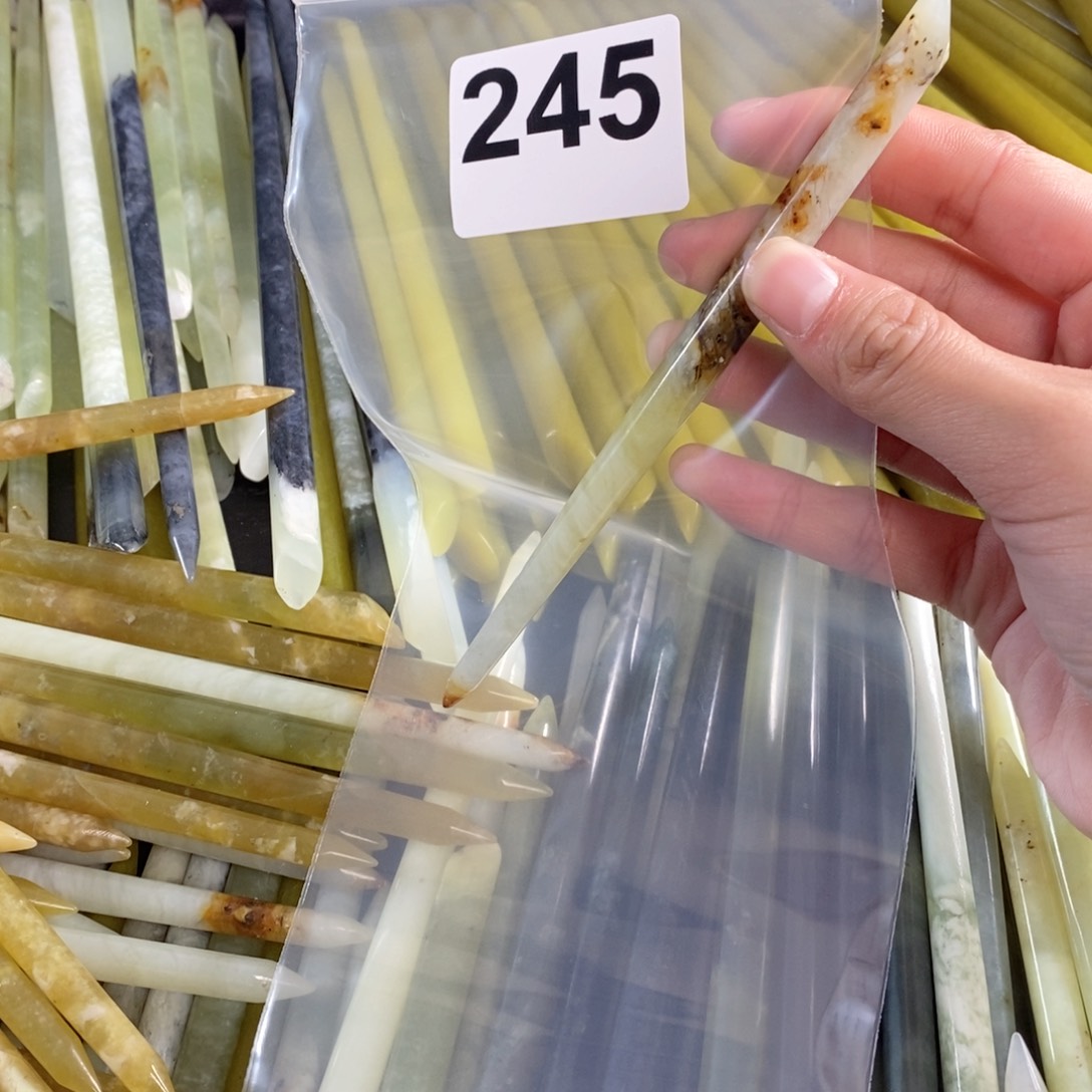 未镶嵌蛇纹石玉发簪