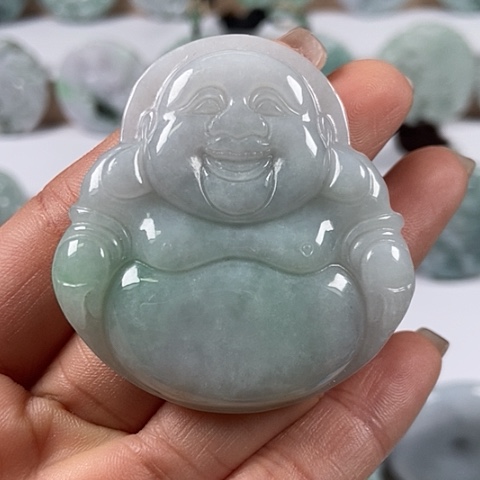 翡翠颈饰未镶嵌大佛福利