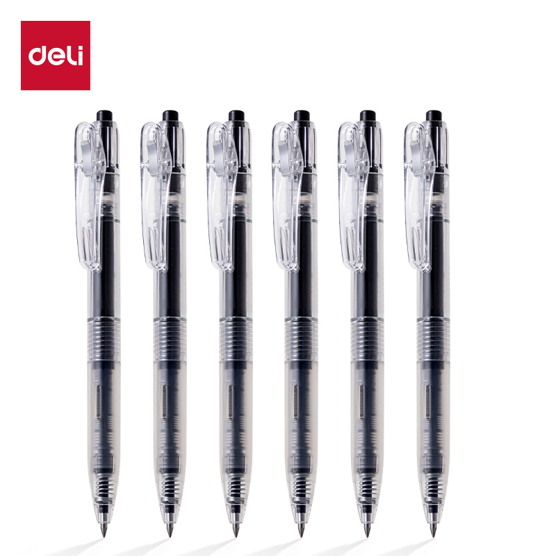 得力SF280按动直液笔0.5mm子弹头(黑)(支)