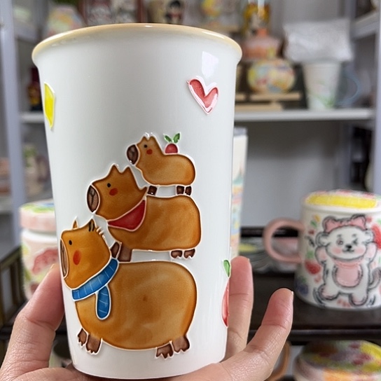 手绘高温釉下彩陶瓷