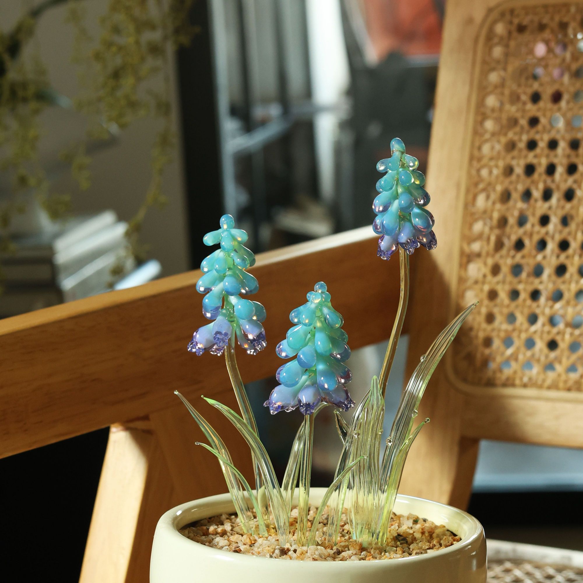 【葡萄风信子】独家原创设计纯手作琉璃摆件玻璃花