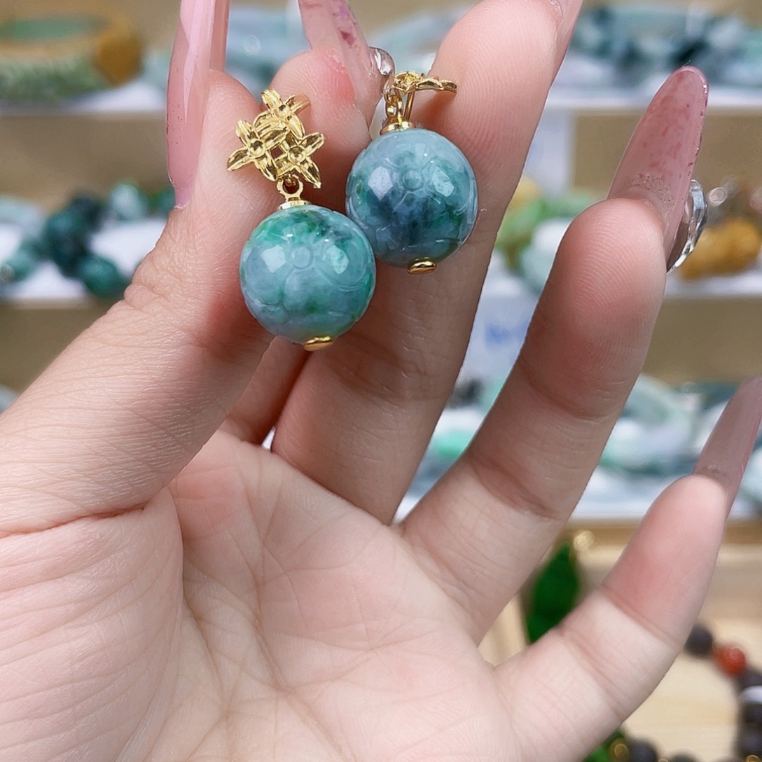 翡翠未镶嵌手链耳坠