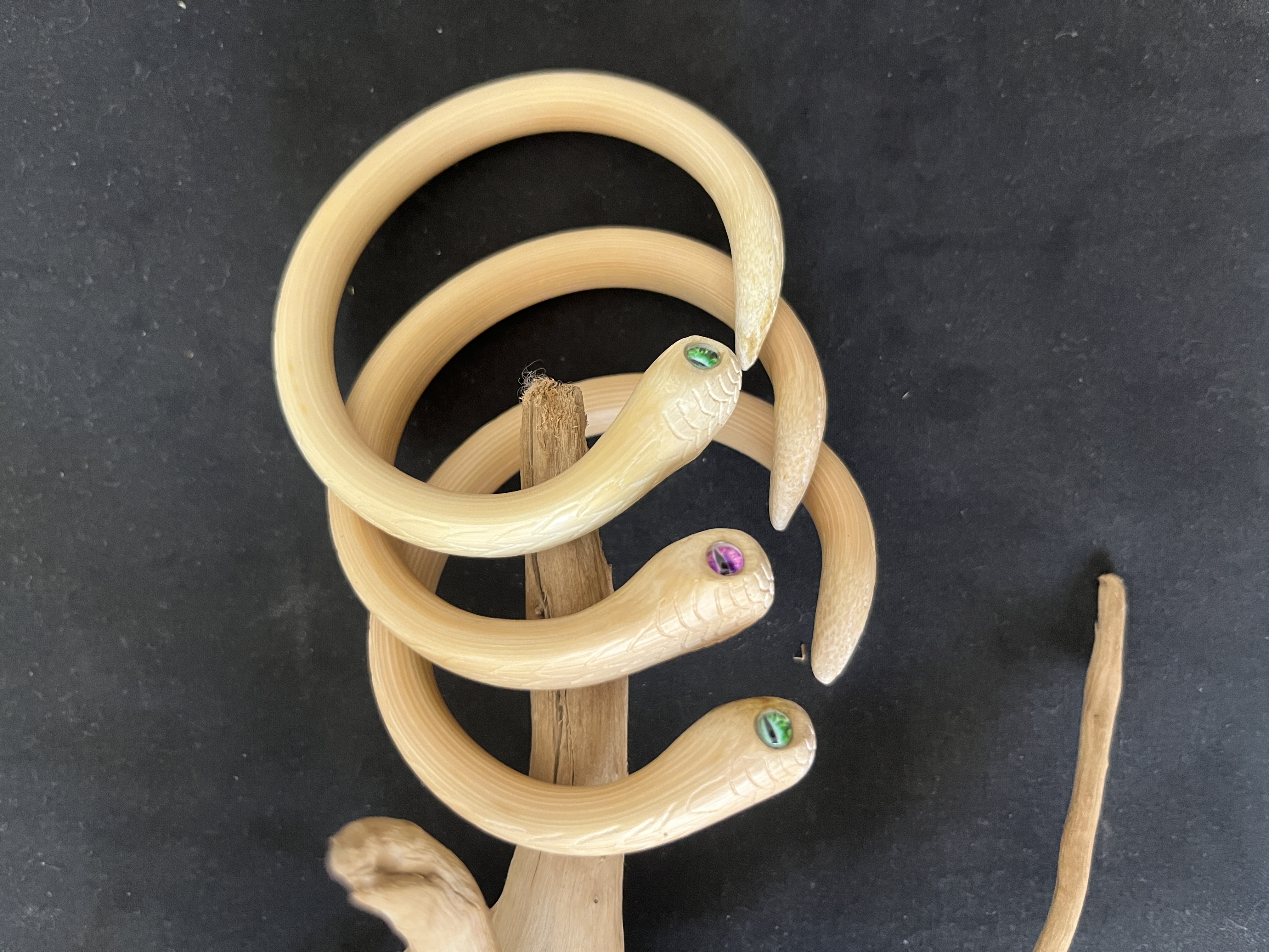 非金属木质手镯 白金刚百搭手工素圈整木一体雕刻时尚装饰饰品