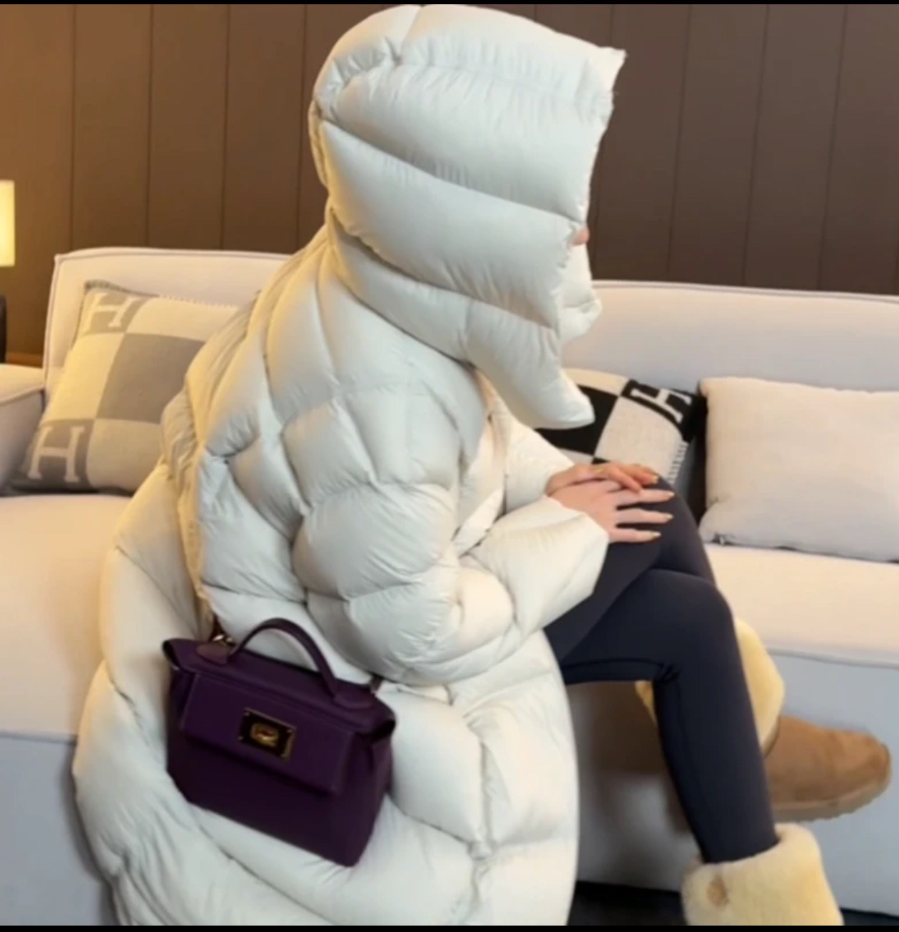 高蓬松长款90绒新标白鸭绒羽绒服