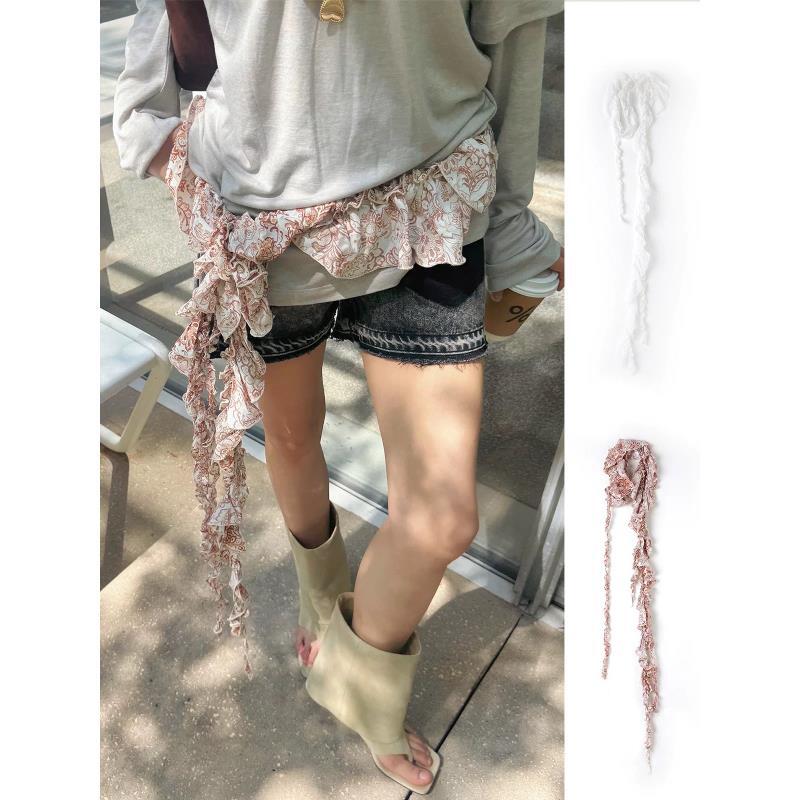 现货秒发ICE25新品螺旋荷叶边围巾女时尚氛围设计感百搭配件