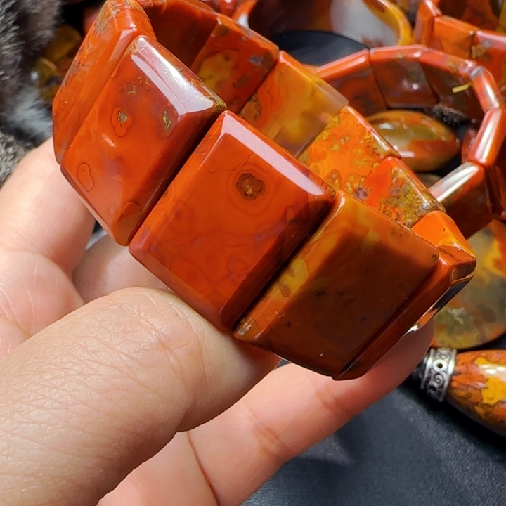 玛瑙/玉髓战国红玛瑙未镶嵌平*心