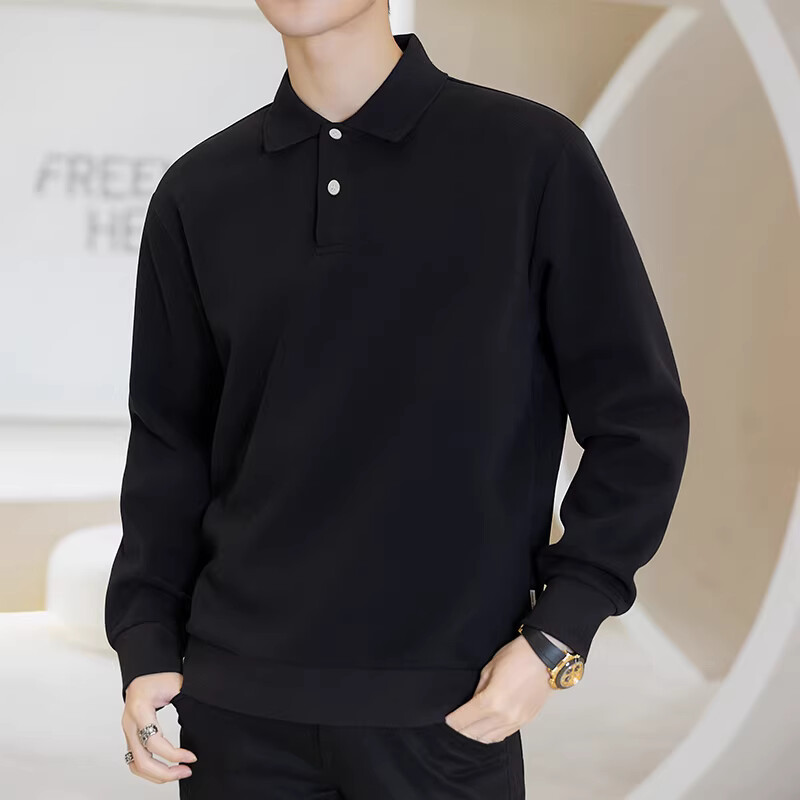 ZZ-[001-100] 25年秋冬新款高端轻奢款休闲长袖POLO衫翻领上衣