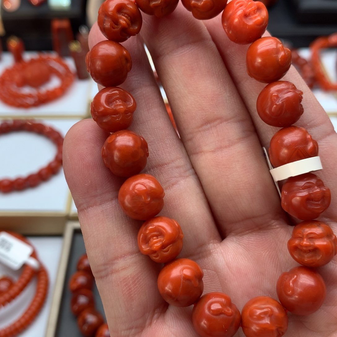 南红玛瑙手链未镶嵌