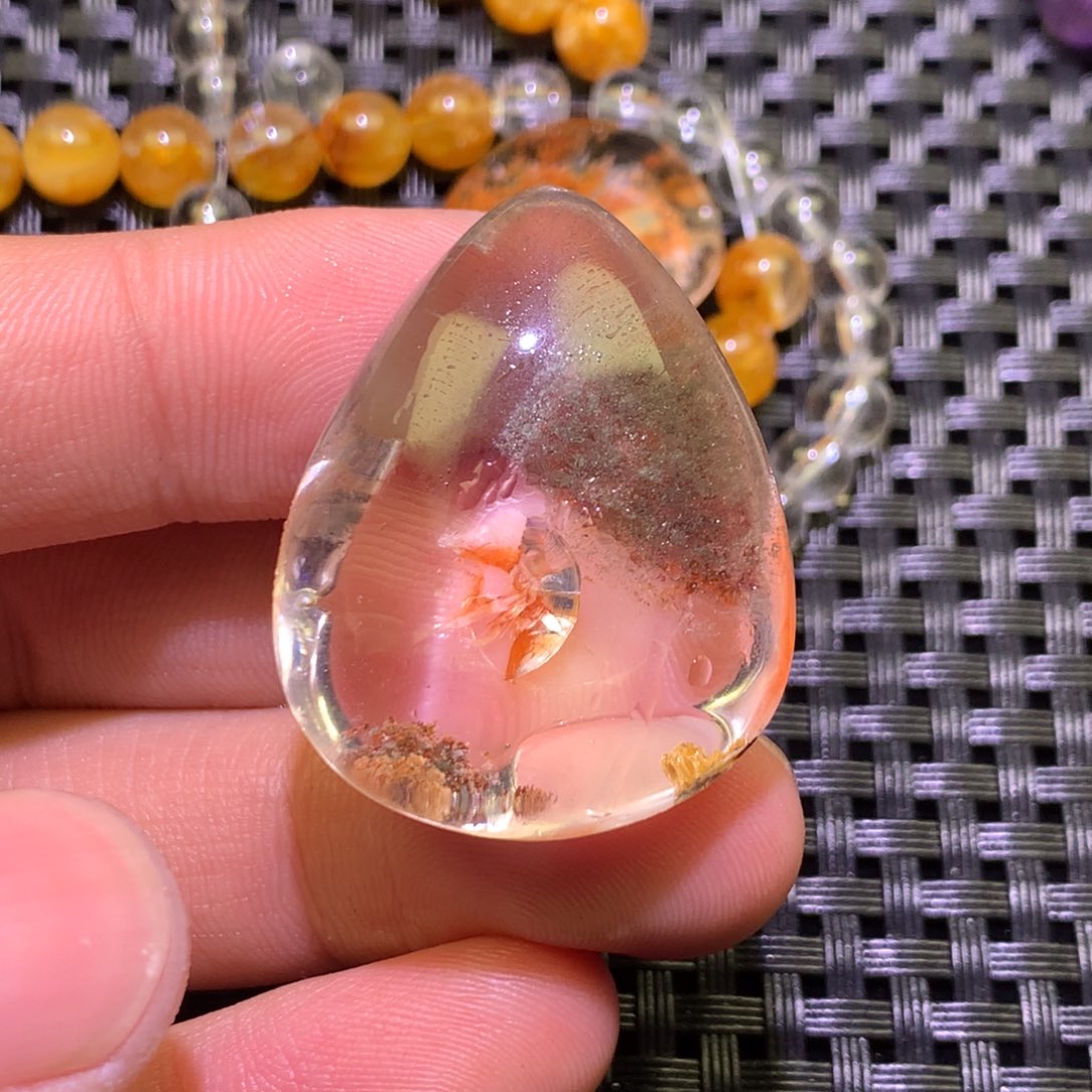 水晶颈饰未镶嵌K*天然水晶项链搭配