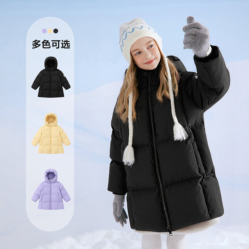 笛莎女童中长款羽绒服冬季宝宝外套亲子装时尚保暖蓄热-332556526