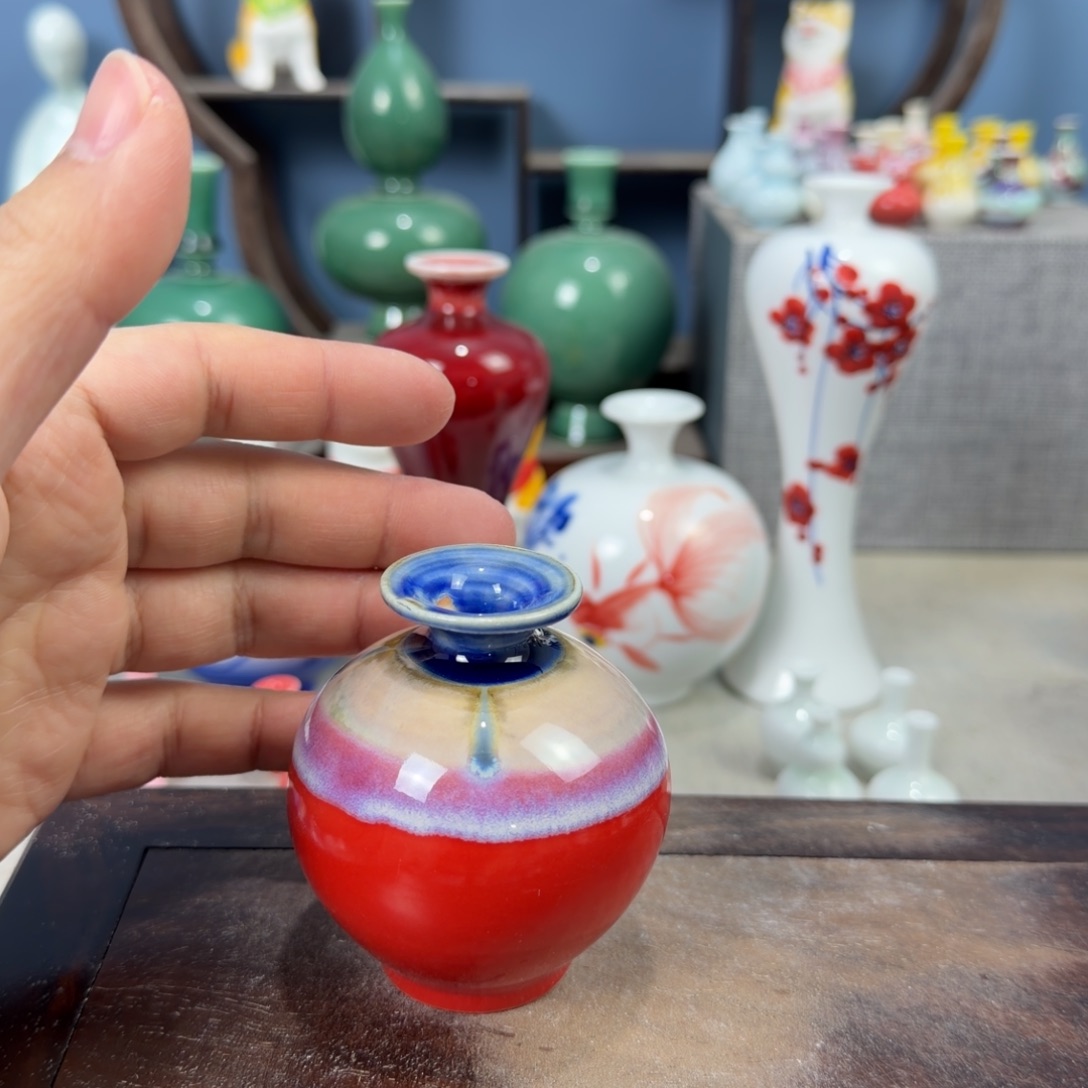 陶瓷手工小花器摆件