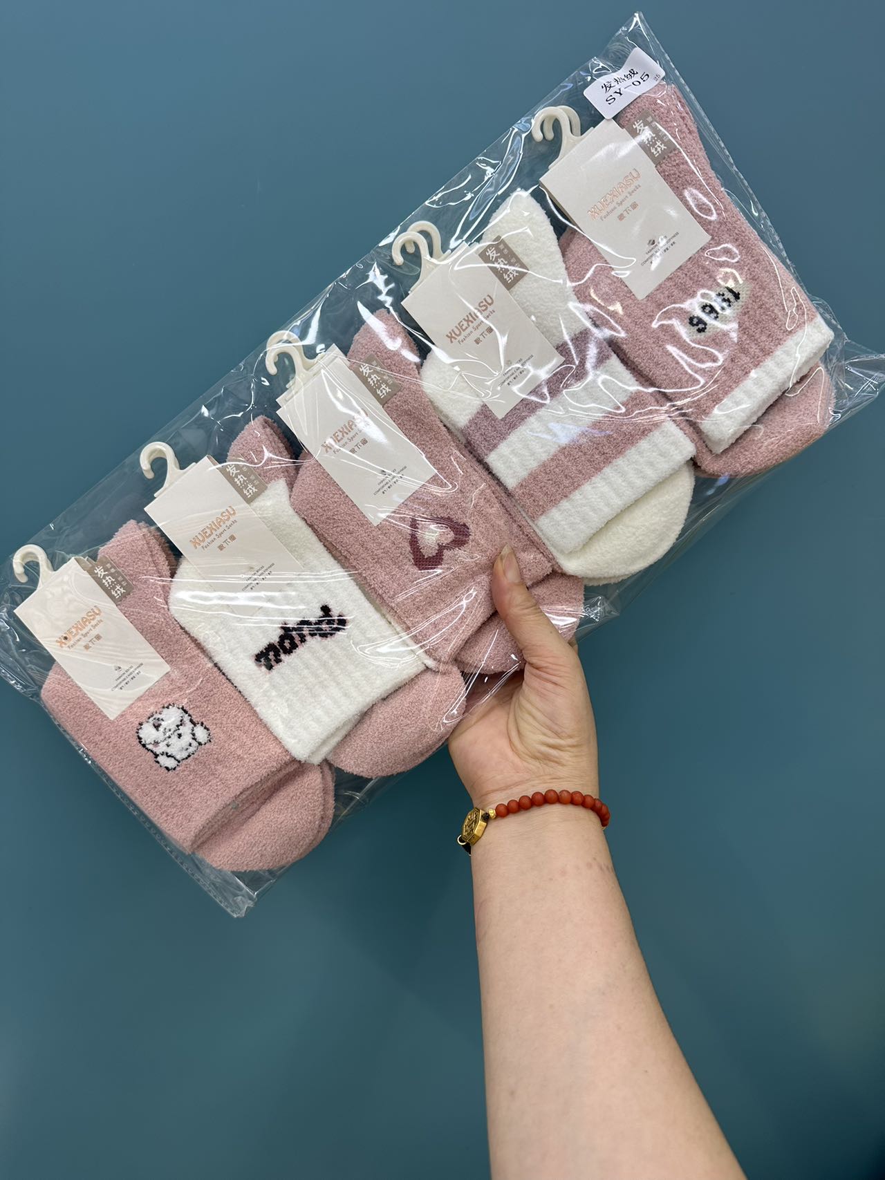 10双装女款高腰加厚保暖袜时尚冬款