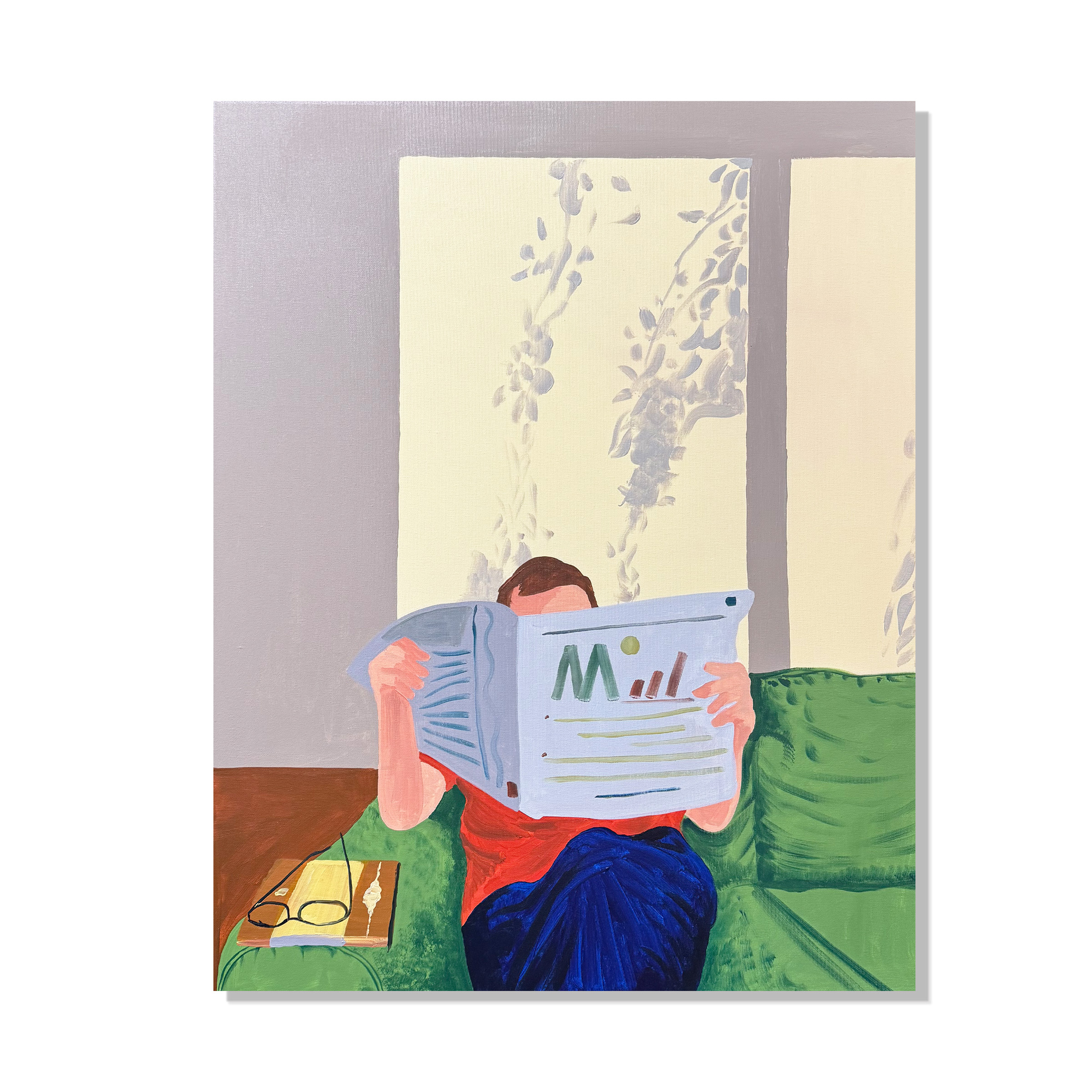 【阅独】80*100 丙烯挂画