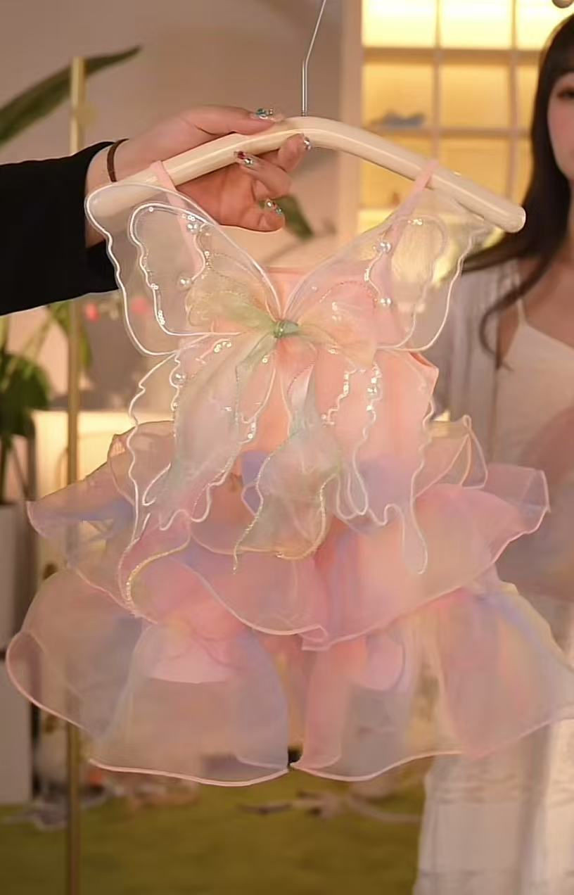 哎呦薇 女童公主裙薄款蓬蓬纱裙公主裙超仙爆款夏季气质新款 2583