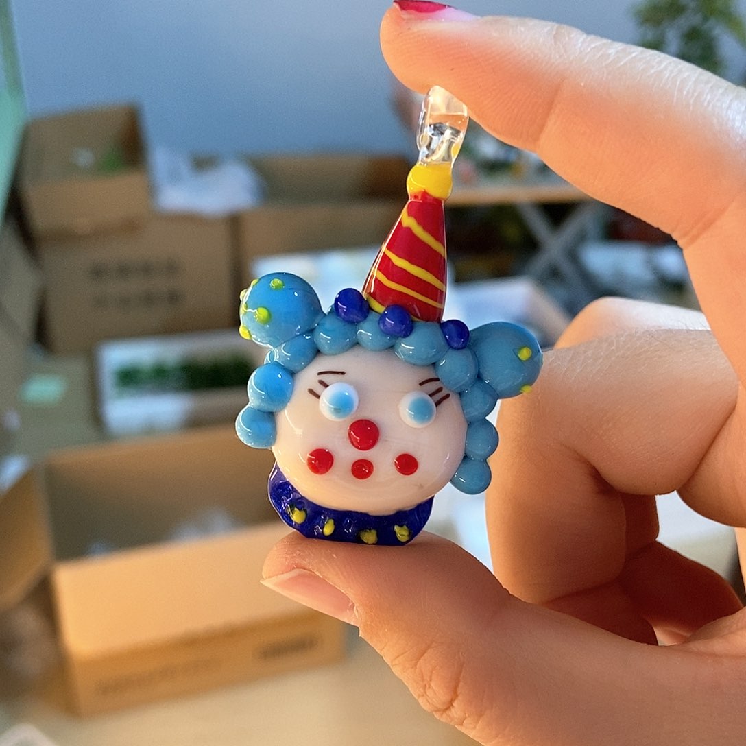 琉璃手工艺品毛衣链