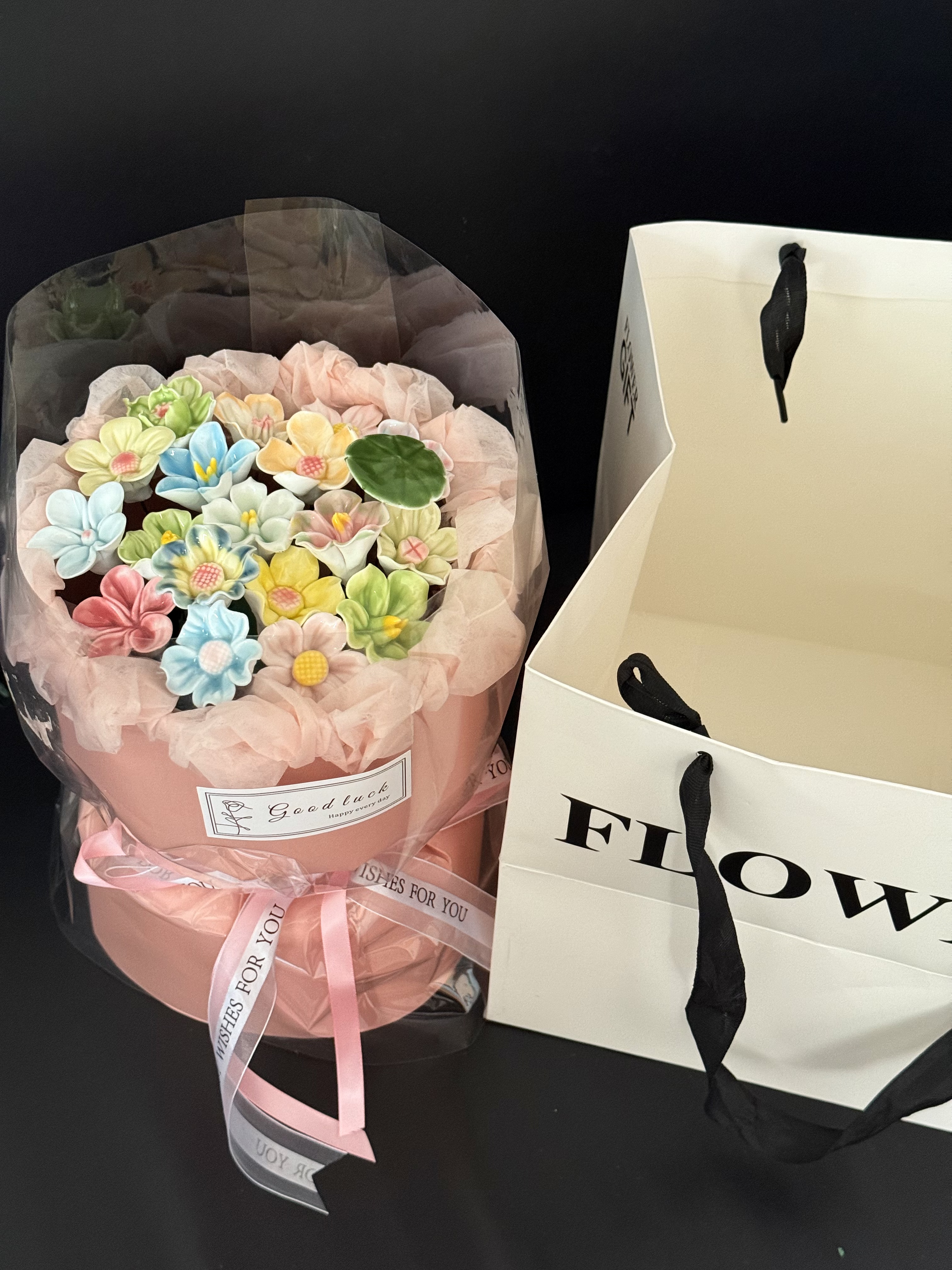 【成品发货】景德镇原创陶瓷花束创意手工陶瓷花送女友生日