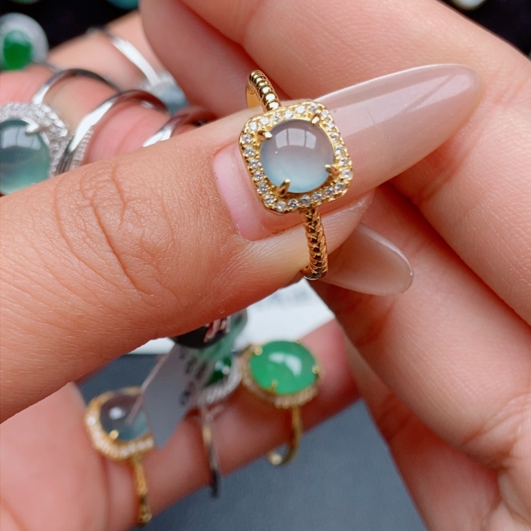 翡翠戒指银S925镶嵌哑****孩55744